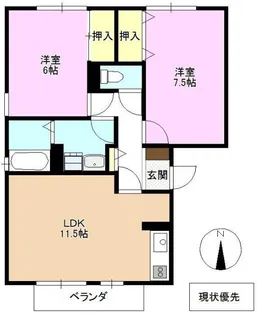 フローレンス・エム G棟【3階】の間取り