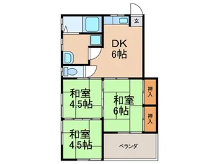 豊コーポ1【2階】の間取り