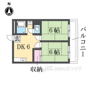 プレアール枚岡【5階】の間取り