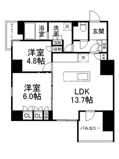 グランドメゾン京都御池通【4階】の間取り