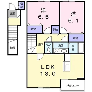 ア・ラ・モード II【2階】の間取り
