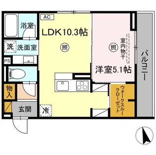 D-Invest東原A A【2階】の間取り