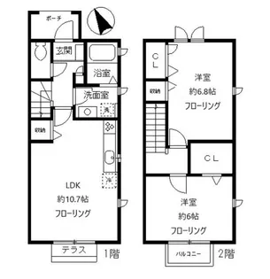 コーラル田園調布【1階】の間取り
