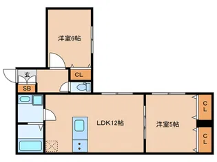 THE UNDERZ SUITE RESIDENCE【2階】の間取り