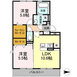 メロンハウスII【3階】の間取り
