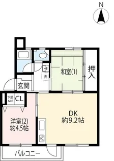 UR花畑【1階】の間取り