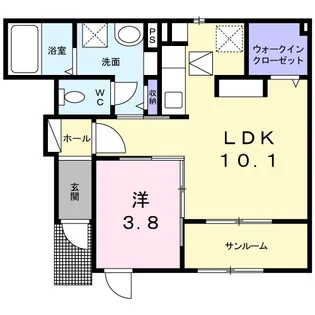 リアーレ丑寅【1階】の間取り
