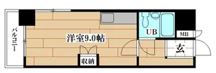 パレス三萩野【8階】の間取り