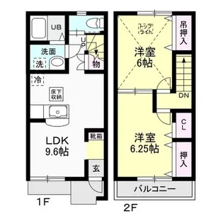 プレミエールB【1階】の間取り