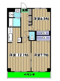 グロリア参番館【5階】の間取り