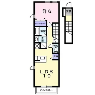 プランドール・フラット【2階】の間取り
