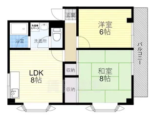 郡山ハイツ【1階】の間取り