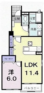ヴェルデンスA【1階】の間取り