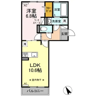 パセオプラシード A&M【2階】の間取り