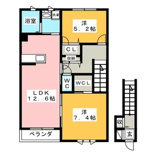 VILLA HOT【2階】の間取り