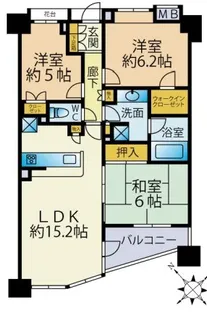 小石川ザ・レジデンス イーストスクエア【3階】の間取り