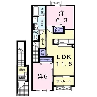 アクティブリーフIV【2階】の間取り