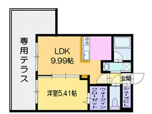 ラシュエットαIII【1階】の間取り