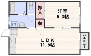 コーポラス小西【1階】の間取り