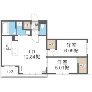 ガイアールN18【1階】の間取り