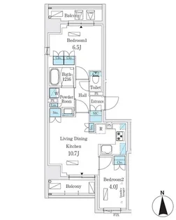 ジオエント秋葉原【11階】の間取り
