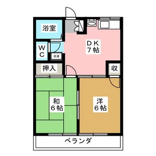 カースルハラダII【1階】の間取り