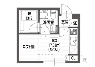 クラソ仙川の丘mew【1階】の間取り
