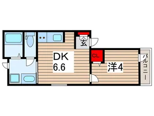 リベイス稲毛【2階】の間取り