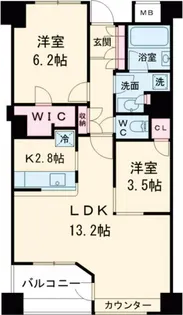 レジディアタワー上池袋パーク棟【6階】の間取り