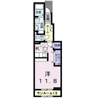グリーン ヴィレッヂ II【1階】の間取り