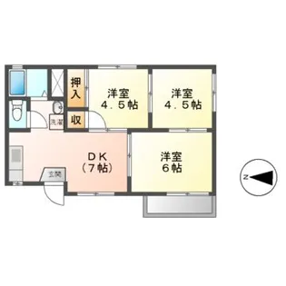 ファミリーハイツみえ【2階】の間取り