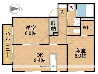 グランブリエA【2階】の間取り