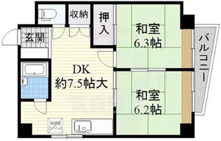 増田マンション【2階】の間取り