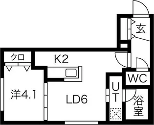 MINES福住(ミネス)【4階】の間取り