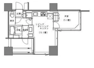 シティタワー池袋ウエストゲート【2階】の間取り