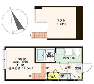 ヒルブリーズ松戸【1階】の間取り