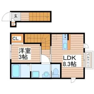 フォレス北仙台II【2階】の間取り