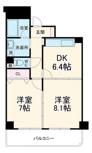 ガルファーサ新横浜【5階】の間取り