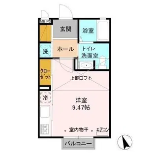 グローリア酒々井【2階】の間取り