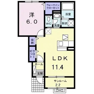 レジデンス町北II【1階】の間取り