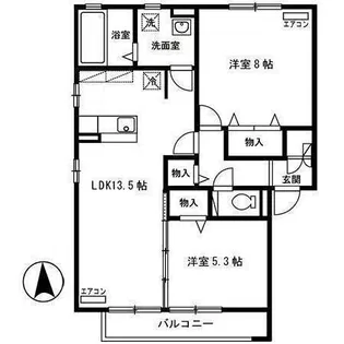 グレースフィールド C【2階】の間取り