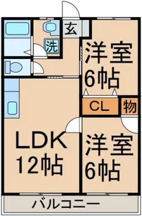 オークスパピリオン【1階】の間取り