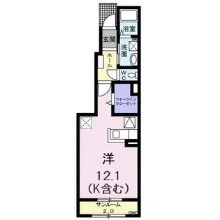 レクサス野村【1階】の間取り