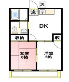 ハイツタビヤ【1階】の間取り