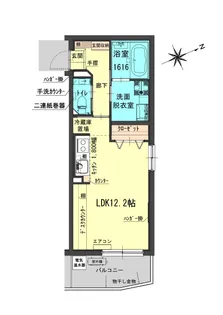 アミスタ大和町【2階】の間取り