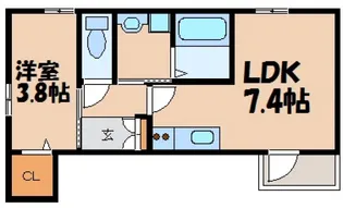 月光府中大通【1階】の間取り