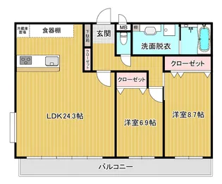 リシェス神栖【3階】の間取り