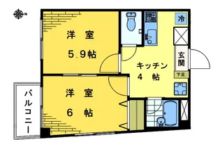 コンフォート中野【1階】の間取り