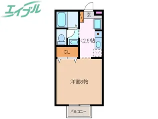 エクセル中川原【1階】の間取り