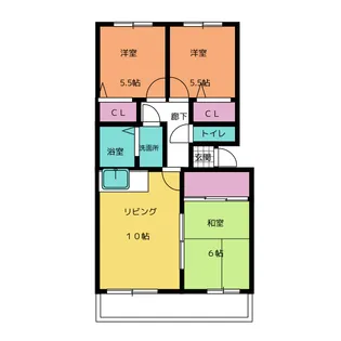 ガーデンヒルズ富士見台A【5階】の間取り